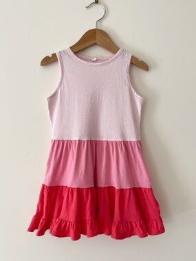 CREWCUTS EUC Pink Ombré Tiered Summer Dress